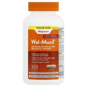 Walgreens Wal-Mucil Fiber Laxative/Supplement Capsules - 320.0 ea