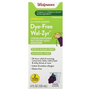 Walgreens Wal-Zyr Children's Sugar-Free Dye-Free Liquid Grape - 4.0 oz