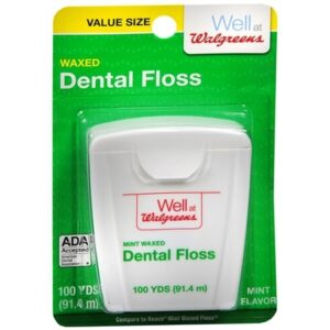 Walgreens Waxed Dental Floss Mint - 100.0 yd