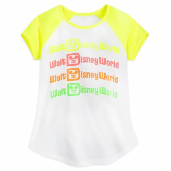 Walt Disney World Neon Raglan T-Shirt for Girls