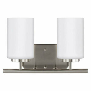 Wanwards Lane - 100W Two Light Bath Vanity Brushed Nickel Finish w/ C