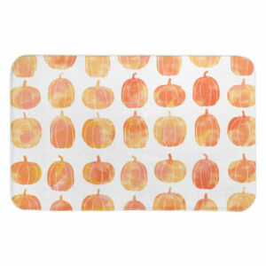 Watercolor Pumpkins 34x21 Bath Mat