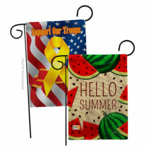 Watermelon Summer Burlap Garden Flag Pack Support Our Troops DoubleSid