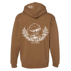 Wayward & Wild PNW Shrooms Hoodie Saddle Brown Md