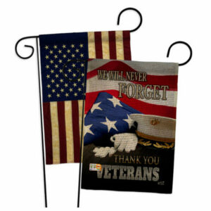 We will Never Forget Burlap Americana Garden Flags Pack