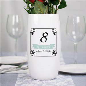 Wedding Centerpiece Personalized Flower Vase
