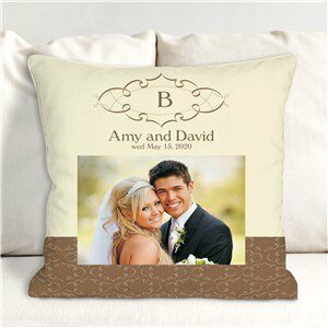 Wedding Day Personalized Photo Throw Pillow