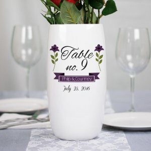 Wedding Flower Table Number Vase