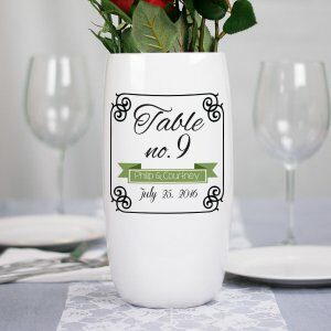 Wedding Table Number Flower Vase