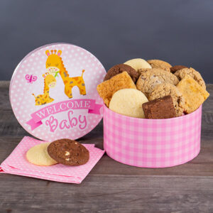 Welcome Baby Girl Cookie & Brownie Gift Box