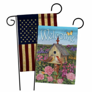 Welcome Bird House Inspirational Sweet Home Garden Flags Pack