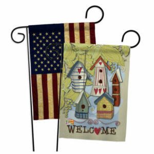 Welcome Birdhouse Village Inspirational Sweet Home Garden Flags Pack