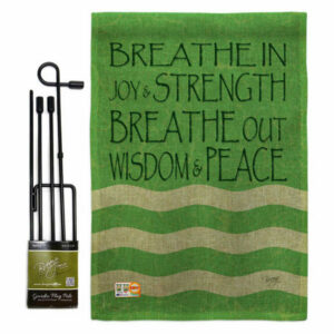 Welcome Breathe In Inspirational Sweet Home Garden Flag Set