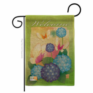 Welcome Butterflies Garden Friends Bugs & Frogs Garden Flag