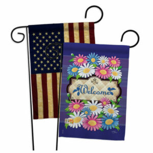 Welcome Daisies Spring Floral Garden Flags Pack