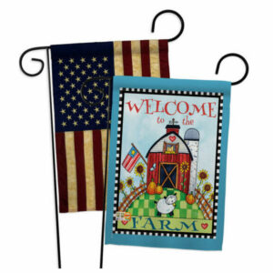 Welcome Down on the Farm Inspirational Sweet Home Garden Flags Pack