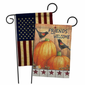 Welcome Friends Crows Fall Harvest & Autumn Garden Flags Pack