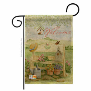 Welcome Garden Bench Inspirational Sweet Home Garden Flag