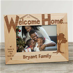 Welcome Home Personalized Wood Picture Frame