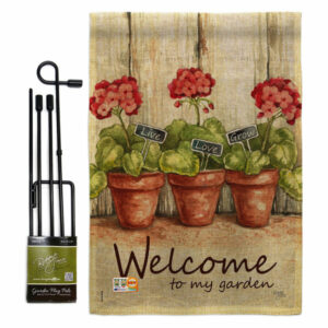 Welcome To My Garden Inspirational Sweet Home Garden Flag Set