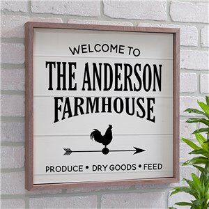 Welcome To The Farmhouse Personalized Wall Sign