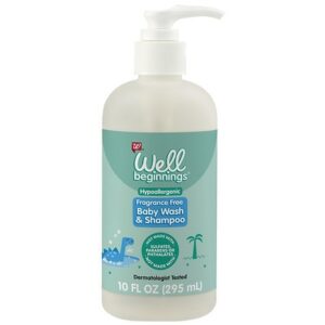 Well Beginnings Baby Shampoo and Wash Fragrance Free - 10.0 fl oz