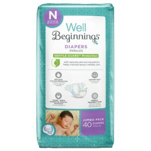 Well Beginnings Premium Diapers Newborn - 40.0 ea