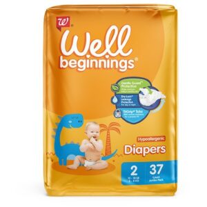 Well Beginnings Premium Diapers Size 2 - 37.0 ea