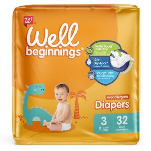 Well Beginnings Premium Diapers Size 3 - 32.0 ea