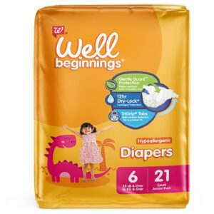 Well Beginnings Premium Diapers Size 6 - 21.0 ea