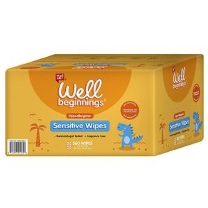 Well Beginnings Sensitive Skin Baby Wipes - 360.0 ea