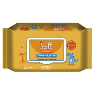 Well Beginnings Sensitive Skin Baby Wipes - 72.0 ea