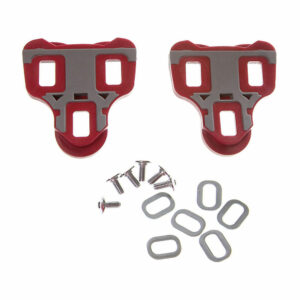 Wellgo R096 Cleats (Look Keo Compatible) - 6 degree float - Red