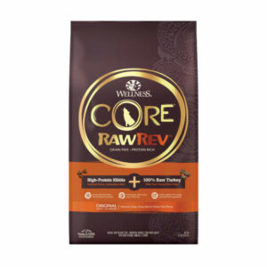 Wellness CORE RawRev Natural Grain Free Original Chicken with Freeze Dried Turkey Dry Dog Food, 20 lbs.