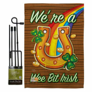 We're a Wee Bit Irish Spring St Patrick Garden Flag Set