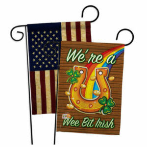 We're a Wee Bit Irish Spring St Patrick Garden Flags Pack