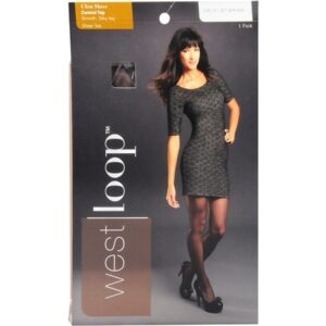 West Loop Control Top Sheer Toe Ultra Sheer Pantyhose Size D - 1.0 ea