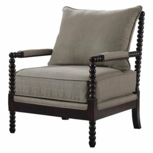 West Palm Living Room Accent Chair, Taupe/Espresso
