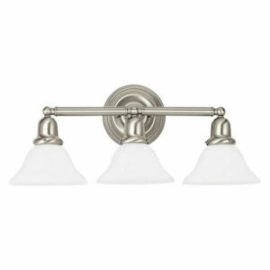 Westmorland View - Three Light Bath Vanity Brushed Nickel Finish w/ S