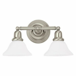 Westmorland View - Two Light Bath Vanity Brushed Nickel Finish w/ Sat