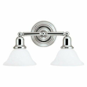 Westmorland View - Two Light Bath Vanity Chrome Finish w/ Satin White