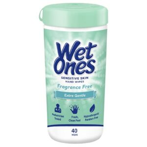 Wet Ones Sensitive Skin Hand Wipes Fragrance Free - 40.0 ea