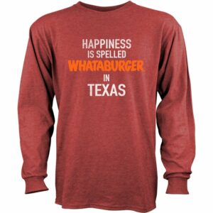 Whataburger Men's Happiness T-Shirt Red, Large - Men's Outdoor Graphic Tees at Academy Sports