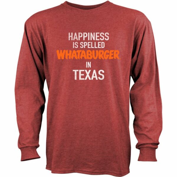 Whataburger Men's Happiness T-Shirt Red, Large - Men's Outdoor Graphic Tees at Academy Sports