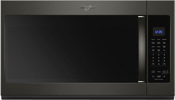 Whirlpool Print Resist Black Stainless Steel Over-The-Range Microwave Hood Combination