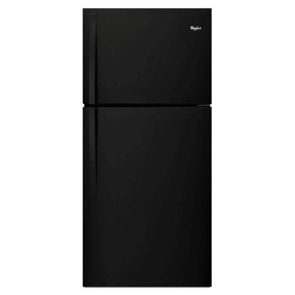 Whirlpool WRT549SZD 30 Inch Wide 19.2 Cu. Ft. Top Freezer Refrigerator with LED Interior Lighting Black Refrigeration Appliances Full Size