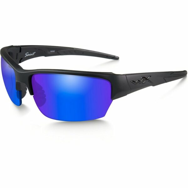 Wiley X Saint Sunglasses Black/Bright Blue - Case Sunglasses at Academy Sports