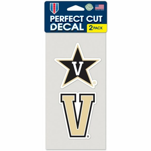 WinCraft Vanderbilt University 4 in x 4 in Decals 2-Pack - NCAA Novelty at Academy Sports