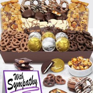 With Sympathy - Belgian Chocolate Covered Snack Tray - Regular