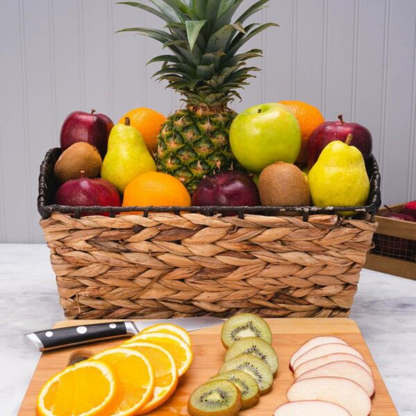 With Sympathy Deluxe Fruit Gift Basket | Gourmet Gift Baskets by GiftBasket.com